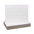 White Boards | Flipside 10176 12 in. x 9 in. Magnetic 2-Sided Red/Blue Ruled Dry Erase Board - White Surface (12/Pack) image number 1