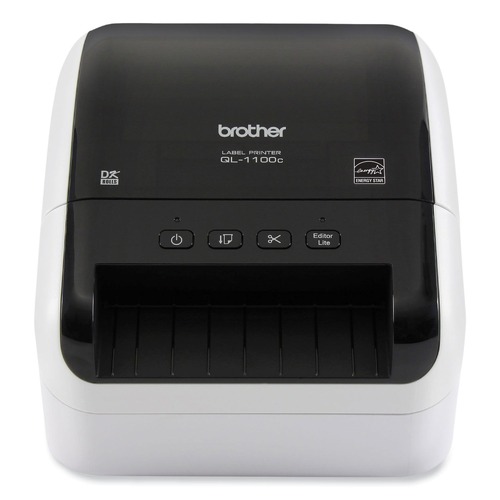 Label Makers | Brother QL-1100C QL-1100C 6.7 in. x 8.7 in. x 5.9 in. 69 Labels Print Speed Wide Format Professional Label Printer image number 0