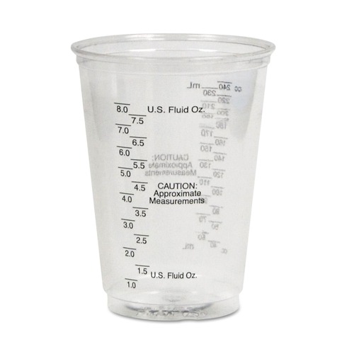 Labor Day Sale | Dart TP10DGM 10 oz. Graduated Plastic Medical and Dental Cups - Clear (1000/Carton) image number 0