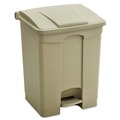 Trash & Waste Bins | Safco 9922TN 17 Gallon Large Capacity Plastic Step-On Receptacle - Tan image number 0
