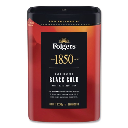 Coffee | Folgers 2550012722 12 oz Bag Black Gold Coffee image number 0