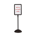 White Boards | Safco 4117BL 14.25 in. x 22.5 in. x 65 in. WriteWay Two-Sided Dry Erase Standing Message Sign - White Surface/Black Frame image number 2