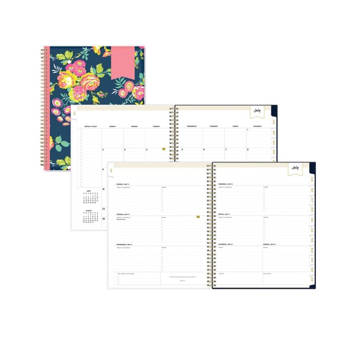 Notebooks & Pads | Blue Sky 107924 11 in. x 8.5 in. 12-Month (Jul 2025-Jun 2026) Day Designer Peyton Create-Your-Own Cover Weekly/Monthly Planner - Navy image number 0