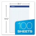 Back to School Sale | Ampad 20-210 8.5 in. x 11.75 in. Quadrille Rule Quad Double Sheet Pad - White (100 Sheets/Pad) image number 3