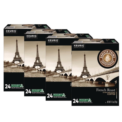 Coffee | Barista Prima Coffeehouse 5000330092 Coffee K-Cups Pack - French Roast (96/Carton) image number 0