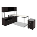 Office Carts & Stands | Alera ALEVABFES Valencia Series 15.88 in. x 19.13 in. x 22.88 in. Mobile Box/File Pedestal - Espresso image number 3