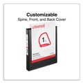 Back to School Sale | Universal UNV20741 11 in. x 8.5 in. 1 in. Capacity 3 Rings Slant D-Ring View Binder - Black image number 3
