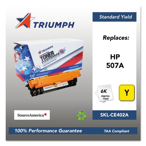 Back to School Sale | Triumph SKL-CE402A Remanufactured CE402A (507A) 6,000 Page-Yield Toner - Yellow image number 0
