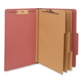 File Folders | Universal UNV10295 3 Dividers 8 Fasteners 8-Section Pressboard 3 in. Expansion Classification Folders - Legal Size, Red Exterior (10/Box) image number 0