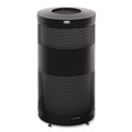 Trash Cans | Rubbermaid Commercial FGS3ETBKPL 25 gal. Classics Perforated Steel Open Top Receptacle - Black image number 0