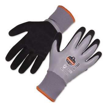  | Ergodyne 17633 ProFlex 7501 Coated Waterproof Winter Gloves - Medium Gray (1-Pair)