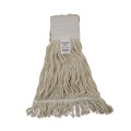  | Boardwalk BWK524C 24 oz. Pro Loop Web/Tailband Premium Saddleback Cotton Mop Head - White (12/Carton) image number 1