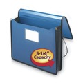 File Folders | Smead 71503 5.25 in. Expansion Letter Size 1 Section Elastic Cord Closure Poly Premium Wallets - Navy Blue image number 5
