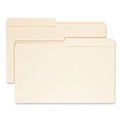 File Folders | Smead 15320 0.75 in. Expansion Assorted 1/2-Cut Tabs Legal Size File Folders - Manila (100/Box) image number 0