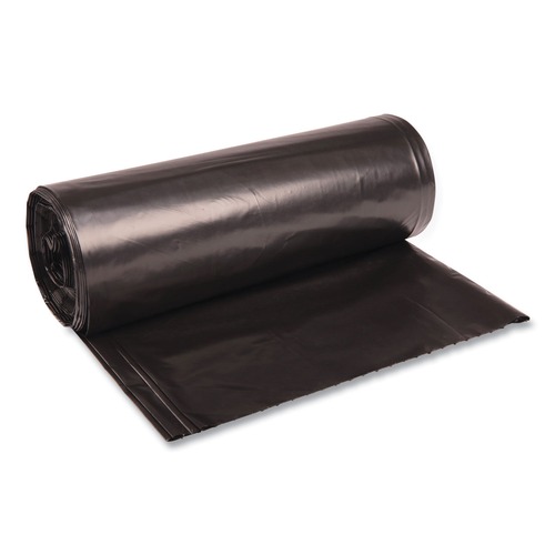 Just Launched | Boardwalk X7658WKKR02 38 in. x 58 in. 60 gal. 2 mil Recycled Low-Density Polyethylene Can Liners - Black (100/Carton) image number 0