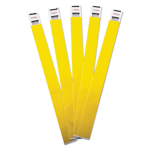 Office Accessories | Advantus 75512 9.75 in. x 0.75 in. Sequentially Numbered Crowd Management Wristbands - Yellow (500/Pack) image number 0