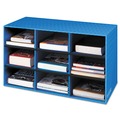 Boxes & Bins | Bankers Box 3380701 28.25 in. x 13 in. x 16 in. 9-Compartment Classroom Literature Sorter - Blue (4/Carton) image number 1