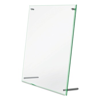 Deflecto 799693 Letter Insert Superior Image Beveled Edge Sign Holder - Clear/Green-Tinted Edges