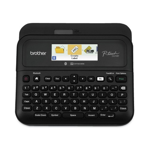 Label Makers | Brother P-Touch PTD610BT P-Touch 10.2 in. x 4.8 in. x 12.6 in. 30 mm/s Print Speed Business Professional Connected Label Maker image number 0