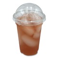 Cups and Lids | Boardwalk BWKPET910DOMEPK 9 oz. to 10 oz. PET Cold Cup Dome Lids - Clear (100/Pack) image number 4