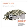 Safety & First Aid | Ergodyne 12478 Chill-Its 6615 One Size Fits Most High-Performance Bandana Doo Rag with Terry Cloth Sweatband - Camo image number 2