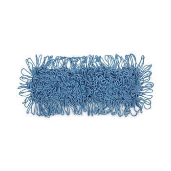 Boardwalk BWK1118 18 in. x 5 in. Cotton/Synthetic Looped-End Mop Head - Blue