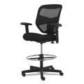 Office Chairs | HON HVL539.MM10 Prominent High-Back Task Stool Supports Up to 250 lbs. 21 in. to 28.1 in. Seat Height - Black image number 5
