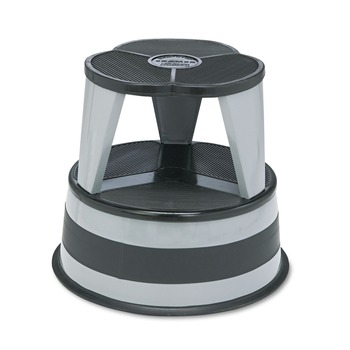 Cramer 100182 16 in. Diameter x 14.25 in. h Kik-Step Steel 2-Step Stool - Slate