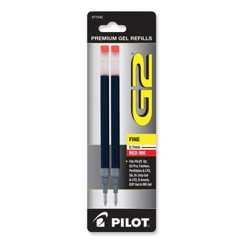 Pilot 77242 Pilot Fine Tip Gel Pen Refill - Red Ink (2/Pack)