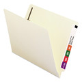 File Folders | Smead 34215 End Tab 14-pt Manila 2-Fastener Folders with Reinforced Straight Tabs - Letter Size/Manila Exterior (50/Box) image number 4