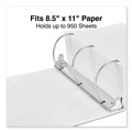 Binders | Universal UNV20997 5 in. Capacity 11 in. x 8.5 in. 3-Slant-Ring View Binder - White image number 9
