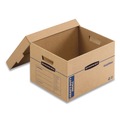 Boxes & Bins | Bankers Box 7710201 SmoothMove 15 in. x 15 in. x 12 in. Maximum Strength Moving/Storage Boxes - Small, Brown/Blue (8/Carton) image number 1