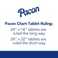 Project & Display Boards | Pacon P0074610 24 in. x 32 in. 25 Sheets 1 in. Rule Presentation Format Chart Tablets - White image number 2