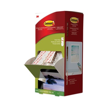 Command 17024CABPK-NA 3/4 in. x 2-1/8 in. Poster Strips - White (4/Pack, 100 Packs/Carton)