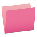 File Folders | Pendaflex 152 PIN Letter Size Straight Tabs Colored File Folders - Pink/Light Pink (100/Box) image number 0