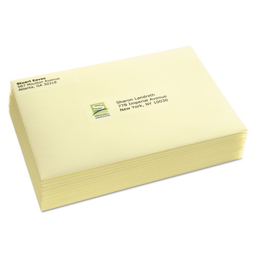 Labels | Avery 05662 Easy Peel 1.33 in. x 4 in. Mailing Labels with Sure Feed - Matte Clear (14-Piece/Sheet, 50 Sheets/Box) image number 0
