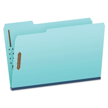 Pendaflex FP313 Heavy-Duty Pressboard Folders With Embossed Fasteners, Legal Size, Blue, 25/box