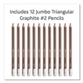 Pencils | Maped Helix 854721ZT Black'Peps Jumbo Triangular Pencils - Black Lead/Orange/Black Barrel (1-Dozen) image number 3