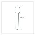 Cutlery | Vegware VW-SP6.5 Compostable CPLA Cutlery Spoon - White (1000/Carton) image number 2