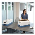 Boxes & Bins | Bankers Box 0070503 15.25 in. x 19.75 in. x 10.75 in. STOR/FILE Medium-Duty Strength Storage Boxes for Legal Files - White/Blue (4/Carton) image number 4