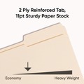 File Folders | Smead 14537 1/3-Cut Tabs Assorted 0.75 in. Expansion 2 Fasteners Letter Size Top Tab Fastener Folders - Manila Exterior (50/Box) image number 3