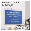 Office Presentation Supplies | NuDell 38008Z 11 in. x 8.5 in. Quick-Change Insert System Plastic Horizontal-Orientation Wall Sign Holder with Mounting Screws - Clear image number 2
