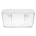 Boxes & Bins | Deflecto 29201CR 8.8 x 4 x 4.38 Stackable Caddy Organizer - Medium/White image number 2