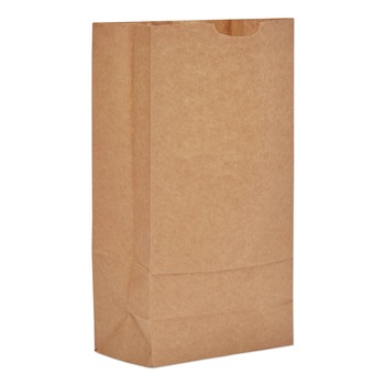  | Ross & Wallace Paper Products 100310 7 in. x 4.38 in. x 13.75 in. #10 Size Grocery Paper Bags - Kraft (2000/Bundle)