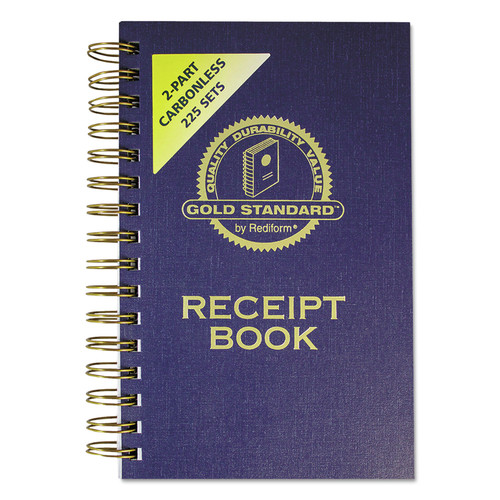 Notebooks & Pads | Rediform 8L829 5 in. x 2.75 in. 2-Part Carbonless Gold Standard Money Receipt Book image number 0