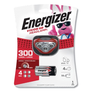 Energizer HDB32E LED Headlight with 3 AAA Batteries Included - Red