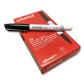 Washable Markers | Universal UNV43671 Fine Bullet Tip Pen Style Dry Erase Marker - Black (1-Dozen) image number 0
