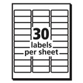 Labels | Avery 05630 1 in. x 2.63 in. Matte Clear Easy Peel Mailing Labels with Sure Feed Technology for Laser Printers - Clear (30/Sheet, 25 Sheets/Box) image number 1