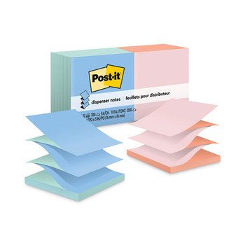 NOTEBOOKS AND PADS | 3M R330-U-ALT 3 in. x 3 in. Original Alternating-Color Pop-up Refill Value Pack - Beachside Cafe Collection (12/Pack)