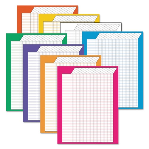 Just Launched | TREND T73901 22 in. x 28 in. Jumbo Vertical Incentive Chart Pack - Assorted Colors (8/Pack) image number 0